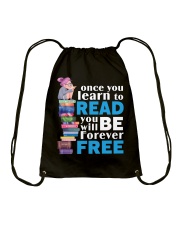Once You Learn To Read (Front) Drawstring Bag tile