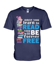 Once You Learn To Read (Front) V-Neck T-Shirt tile