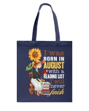 I Was Born In August With A Reading List I Will Never Finish (Front) Tote Bag tile