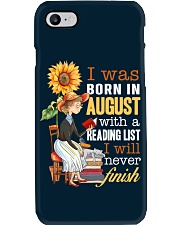 I Was Born In August With A Reading List I Will Never Finish (Front) Phone Case tile