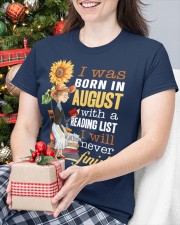 I Was Born In August With A Reading List I Will Never Finish (Front) Classic T-Shirt custom-t-shirts-classic-lifestyle-front-339