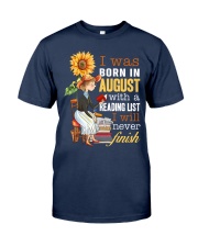 I Was Born In August With A Reading List I Will Never Finish (Front) Classic T-Shirt front