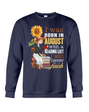 I Was Born In August With A Reading List I Will Never Finish (Front) Crewneck Sweatshirt tile