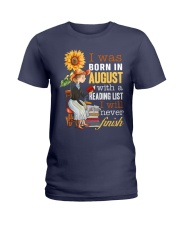 I Was Born In August With A Reading List I Will Never Finish (Front) Ladies T-Shirt tile