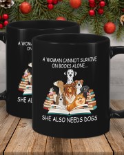 A Woman Cannot Survive On Books Alone She Also Needs Dogs Mug ceramic-mug-lifestyle-21