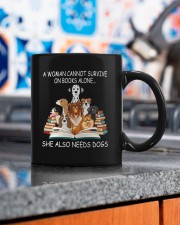 A Woman Cannot Survive On Books Alone She Also Needs Dogs Mug ceramic-mug-lifestyle-53
