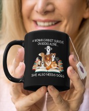 A Woman Cannot Survive On Books Alone She Also Needs Dogs Mug ceramic-mug-lifestyle-67