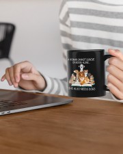 A Woman Cannot Survive On Books Alone She Also Needs Dogs Mug ceramic-mug-lifestyle-88