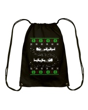 Merry Christmas Books's Reindeer (Front) Drawstring Bag tile