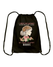 I Couldn't Live Without Books (Front) Drawstring Bag tile