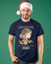 I Couldn't Live Without Books (Front) Classic T-Shirt apparel-classic-tshirt-lifestyle-front-84