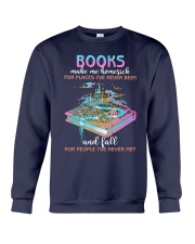 Books Make Me Homesick (Front) Crewneck Sweatshirt tile