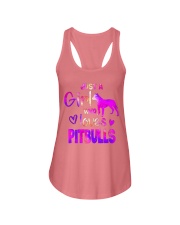 Girl Loves Pitbull Ladies Flowy Tank thumbnail