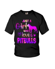 Girl Loves Pitbull Youth T-Shirt thumbnail
