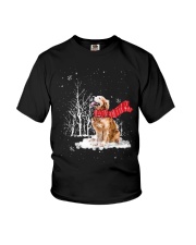 Golden Retriever Snow Youth T-Shirt thumbnail