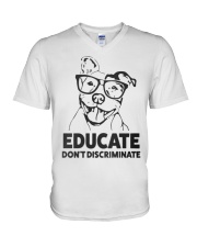 Pitbull Educate V-Neck T-Shirt thumbnail