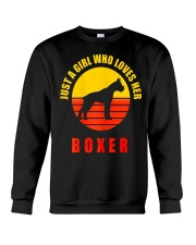 Just Girl Who Love Boxer Crewneck Sweatshirt tile