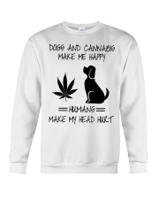 Dogs And Cannabis Happy Crewneck Sweatshirt thumbnail