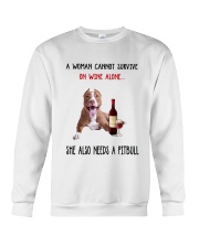 Woman Needs A Pitbull Crewneck Sweatshirt thumbnail