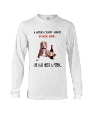 Woman Needs A Pitbull Long Sleeve Tee thumbnail