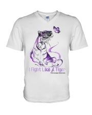 Fight Like Tiger V-Neck T-Shirt thumbnail