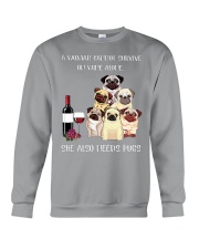 Woman Need Pugs Crewneck Sweatshirt thumbnail