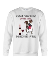 Woman Needs Pitbull Crewneck Sweatshirt thumbnail