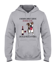 Woman Needs Pitbull Hooded Sweatshirt thumbnail