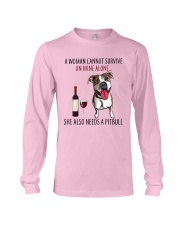 Woman Needs Pitbull Long Sleeve Tee thumbnail