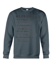 Chihuahua My Priorities Crewneck Sweatshirt thumbnail