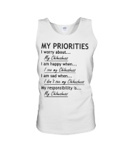 Chihuahua My Priorities Unisex Tank thumbnail