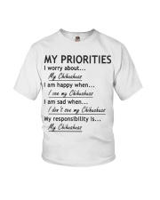 Chihuahua My Priorities Youth T-Shirt thumbnail