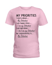 Chihuahua My Priorities Ladies T-Shirt thumbnail
