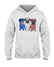 Pugs Flag Hooded Sweatshirt tile