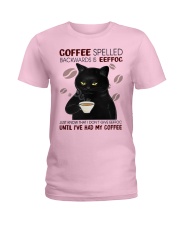 Cat Coffee Eeffoc Ladies T-Shirt tile
