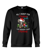 Elephant Christmas Crewneck Sweatshirt thumbnail