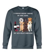 Woman Needs Labradors Crewneck Sweatshirt thumbnail