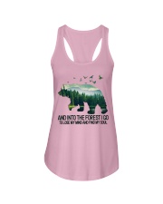 Bear And Into I Go To Lose My Mind Ladies Flowy Tank tile