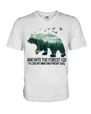 Bear And Into I Go To Lose My Mind V-Neck T-Shirt tile