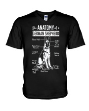 German Shepherd Anatomy V-Neck T-Shirt thumbnail
