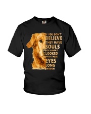 Golden Retriever Believe Youth T-Shirt thumbnail