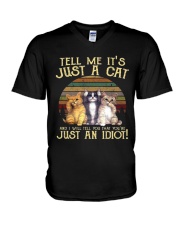 TELL ME IT'S JUST A CAT V-Neck T-Shirt thumbnail
