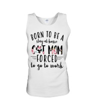 Born to be a stay at home Cat Mom Unisex Tank thumbnail