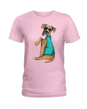 Boxer Mom Ladies T-Shirt thumbnail