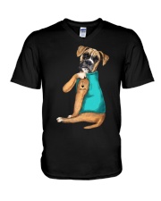 Boxer Mom V-Neck T-Shirt thumbnail