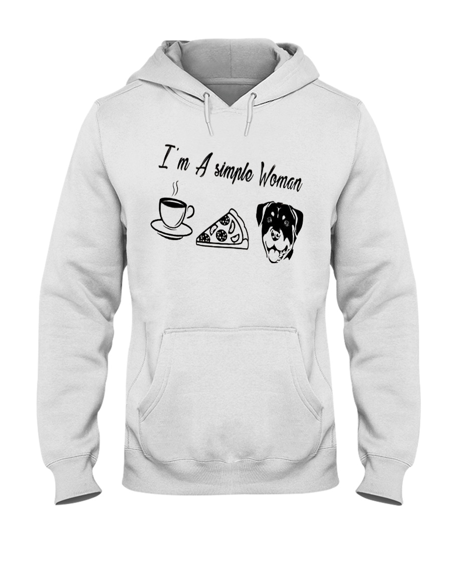 A Simple Woman Rottweiler Hooded Sweatshirt