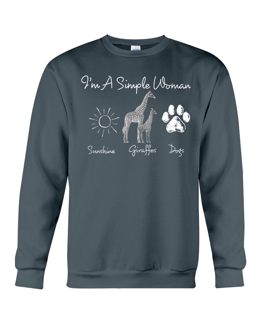 Simple woman Giraffe Sunshine Crewneck Sweatshirt