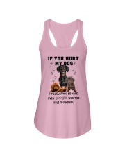 If You Hurt My Dachshund Ladies Flowy Tank tile
