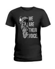Pitbull We are Their Voice Ladies T-Shirt tile