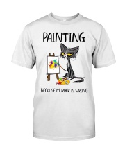 Painting Cat Classic T-Shirt tile